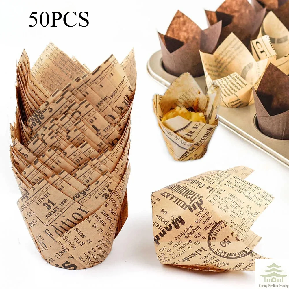 Leatherworking Equipment - 50 Pezzi Stampi per Cupcake Stile