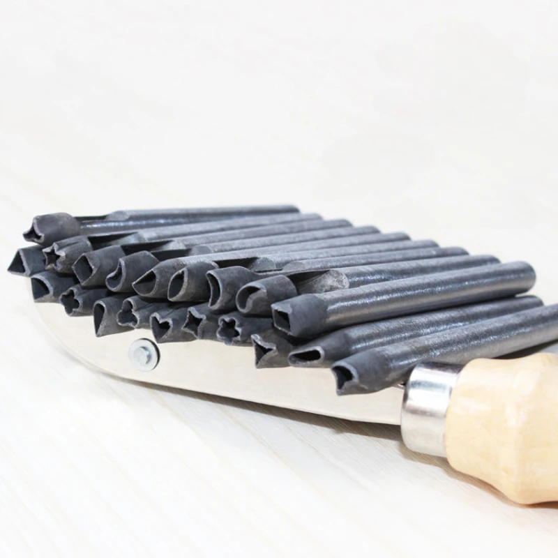 Leatherwork Manual - 20 pezzi Punzone per pelle a