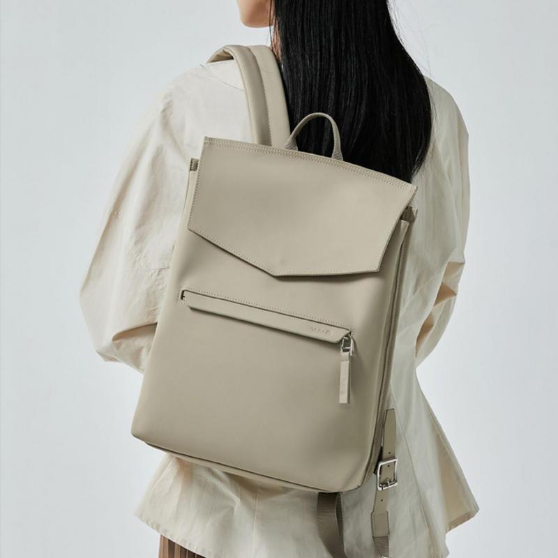Leather Work Bag Women - Zaino versatile casual semplice giapponese e