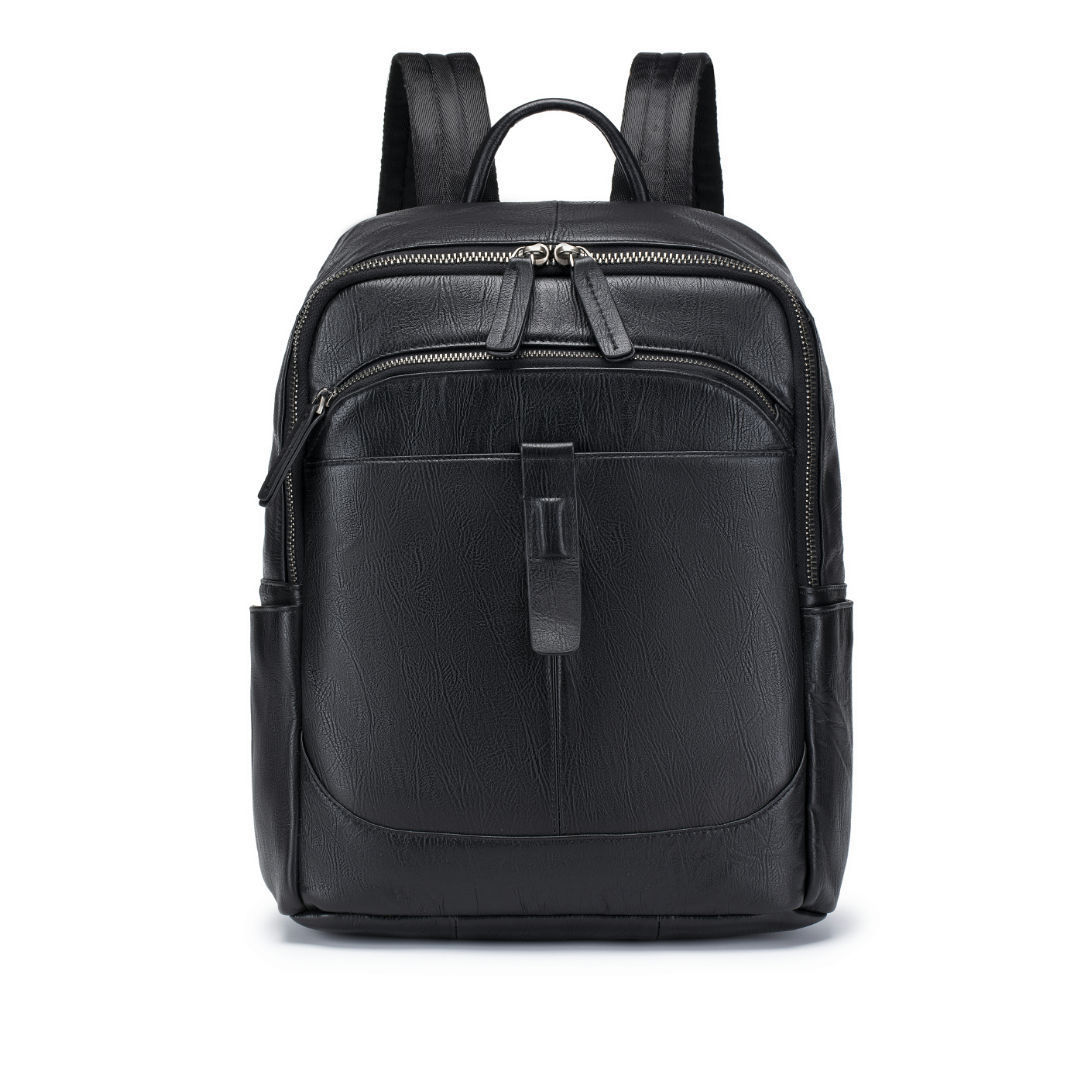 Leather Work Rucksack Mens - Zaino in Vera Pelle Nera per