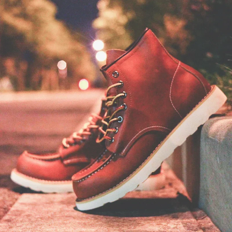 Leatherworking Equipment - Stivali da uomo in vera pelle