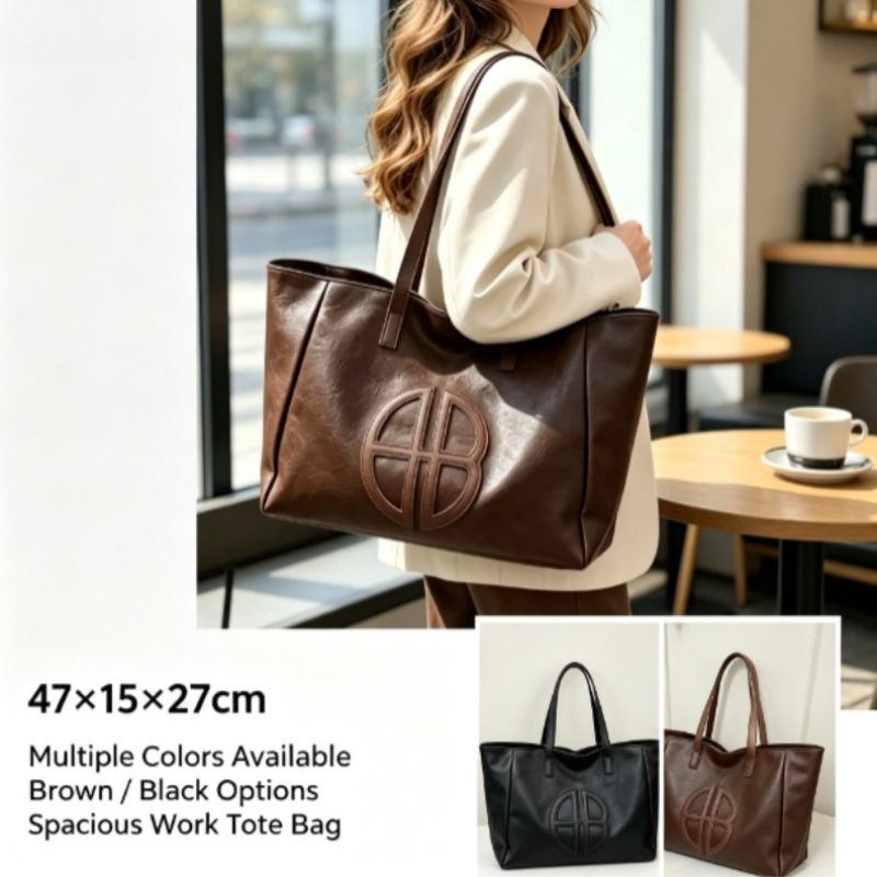 Leather Work Bag Women - Nuova Borsa Tote Retrò 2026 per