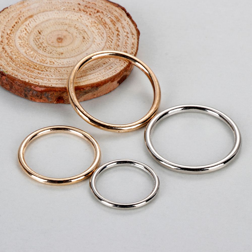 Belt Buckle Blank - 10 pz metallo O Ring argento