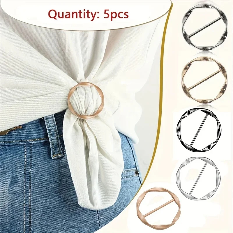 Belt Buckle Blank - 5 Pezzi Fibbia a Clip Rotonda