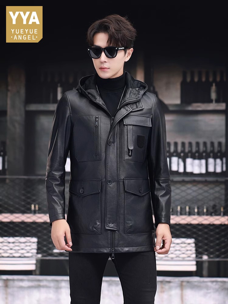 Piumino invernale da uomo d'af - Leather Work Jacket With Hood recensione e prezzo