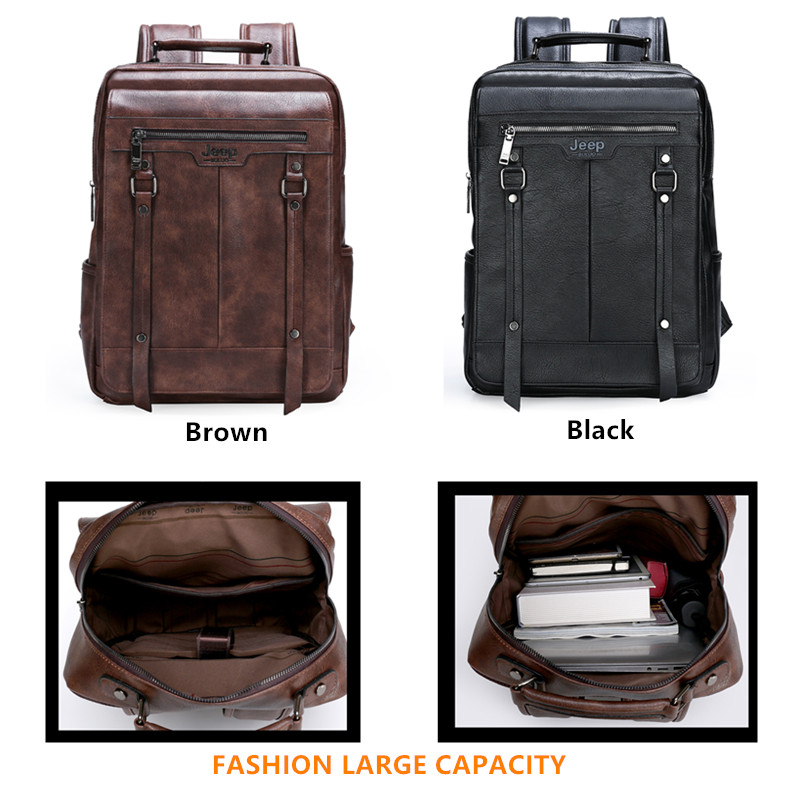 Zaino in Pelle da Uomo Jeep Bu - Leather Work Rucksack Mens recensione e prezzo