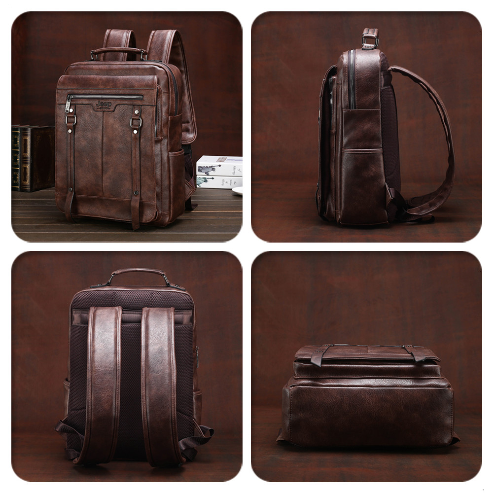 Zaino in Pelle da Uomo Jeep Bu - Leather Work Rucksack Mens recensione e prezzo