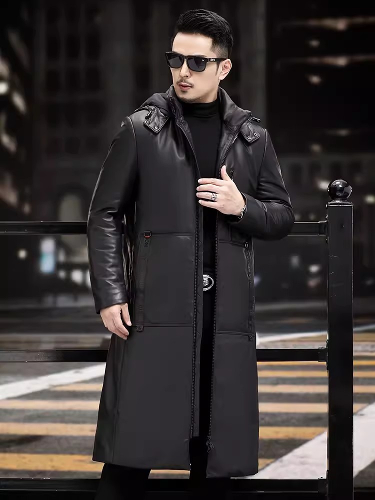Cappotto invernale spesso cald - Leather Work Jacket With Hood recensione e prezzo
