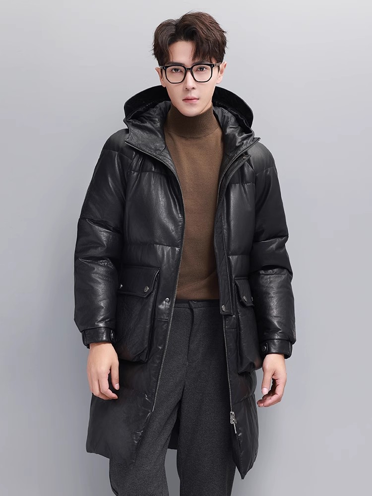 Piumino invernale da uomo cald - Leather Work Jacket With Hood recensione e prezzo