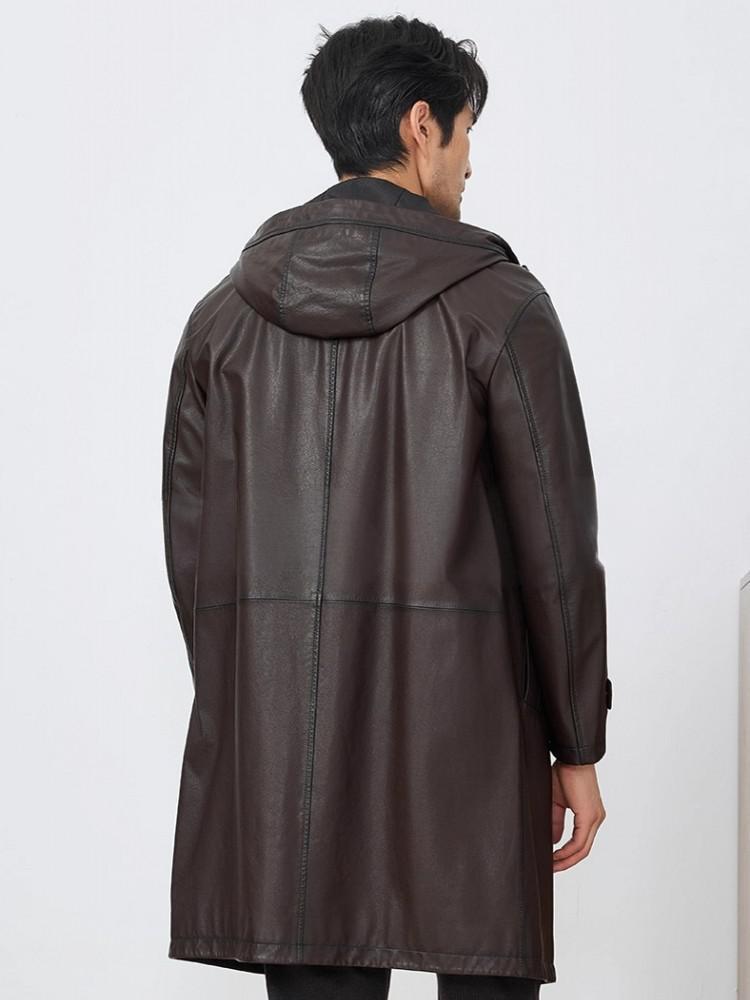 Moda uomo autunno nuova giacca - Leather Work Jacket With Hood recensione e prezzo