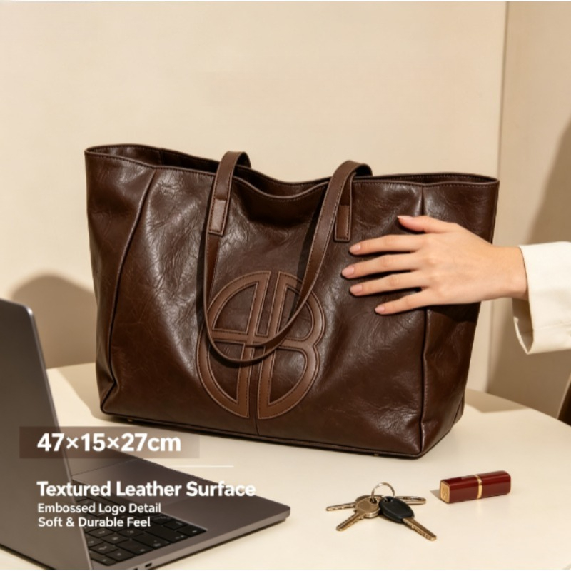 Nuova Borsa Tote Retrò 2026 pe - Leather Work Bag Women recensione e prezzo