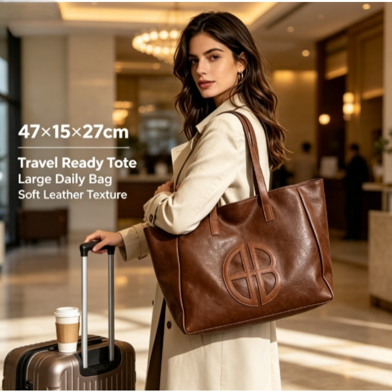 Nuova Borsa Tote Retrò 2026 pe - Leather Work Bag Women recensione e prezzo