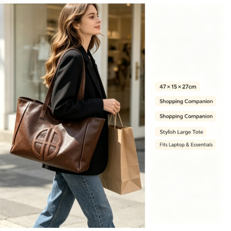 Nuova Borsa Tote Retrò 2026 pe - Leather Work Bag Women recensione e prezzo