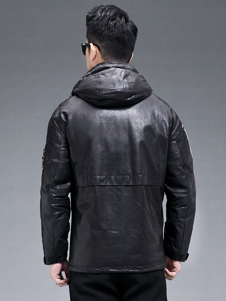 Piumino invernale da uomo cald - Leather Work Jacket With Hood recensione e prezzo