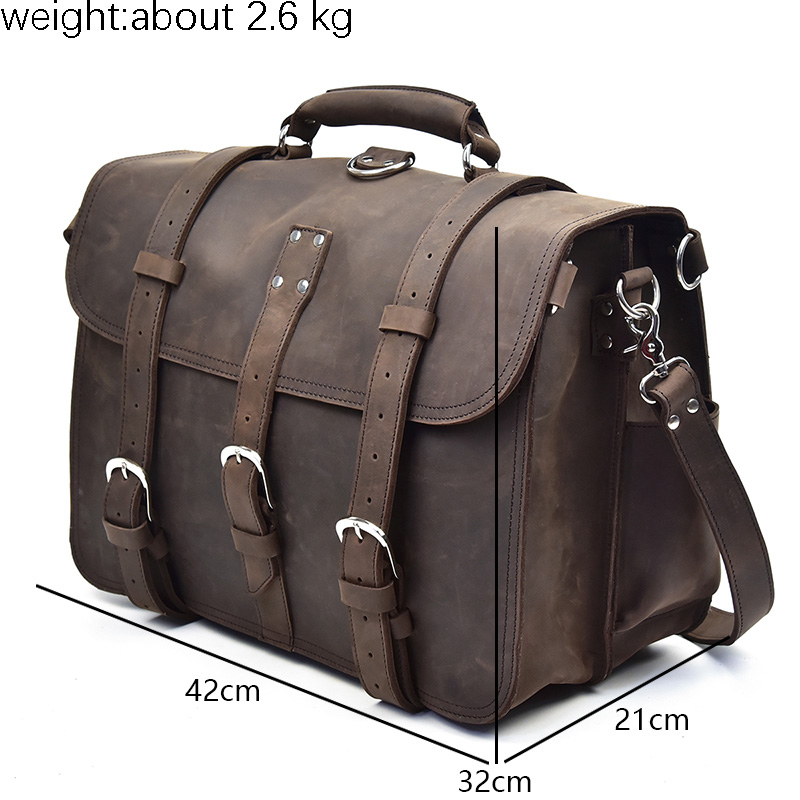 Zaino per Laptop da uomo in pe - Leather Work Rucksack Mens recensione e prezzo