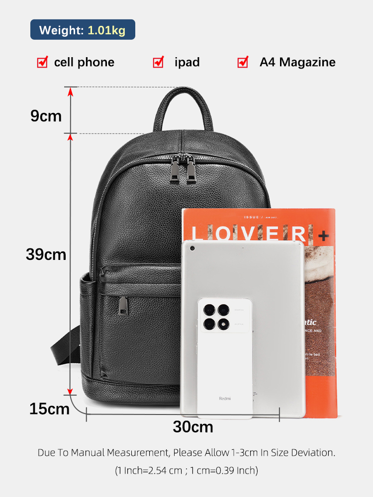 Zency Zaino da uomo in pelle d - Leather Work Rucksack Mens recensione e prezzo
